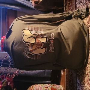 Puppy Love tee/ Green/ Army dog/ Cute! final sale!! End of year clearance!!